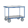 Mesa con ruedas superficie de carga 1000x600 mm con 2 estantes de PVC rígido