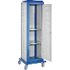 ToolTower RasterPlan móvil 2175x700x700 mm 4 pan. perf. + puerta RAL 7035/5010