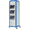 ToolTower RasterPlan móvil, 2175x700x700 mm con 4 pan. perf. RAL 7035/5010 ToolTower RasterPlan móvil, 2175x700x700 mm con 4 pan. perf. RAL 7035/5010