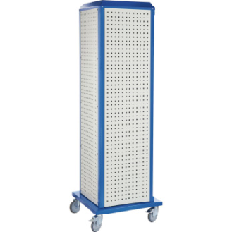 ToolTower RasterPlan móvil, 2175x700x700 mm con 4 pan. perf. RAL 7035/5010-Leer más
