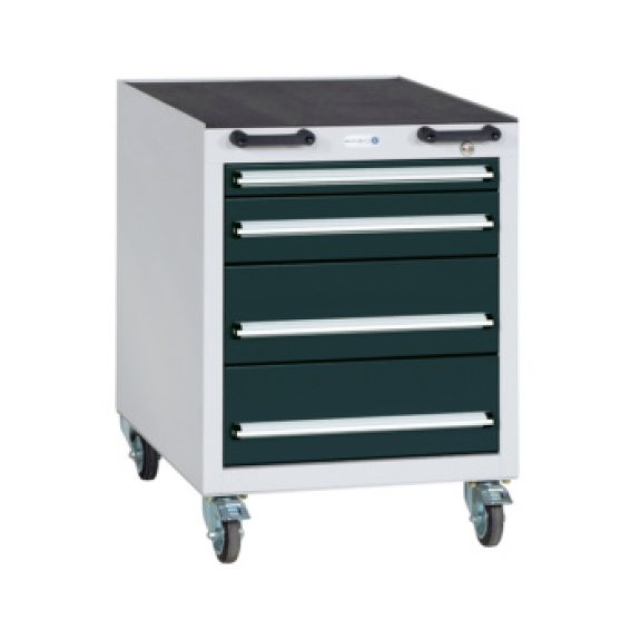Carro móvil HK, AltxAnxF: 790x570x680 mm, 4 caj. extracción tot., RAL 7035/7016-Leer más