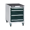 Carro móvil HK, AltxAnxF: 790x570x680 mm, 4 caj. extracción tot., RAL 7035/7016