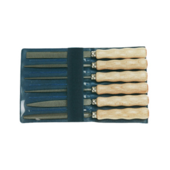 Juego limas llaves precisión DICK, 6 pzs., 100 mm, corte 2, con mango de madera Juego limas llaves precisión DICK, 6 pzs., 100 mm, corte 2, con mango de madera-Leer más