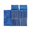 Juego de limas de aguja DICK, 12 piezas, 180 mm, corte 2, en funda de plástico Juego de limas de aguja DICK, 12 piezas, 180 mm, corte 2, en funda de plástico