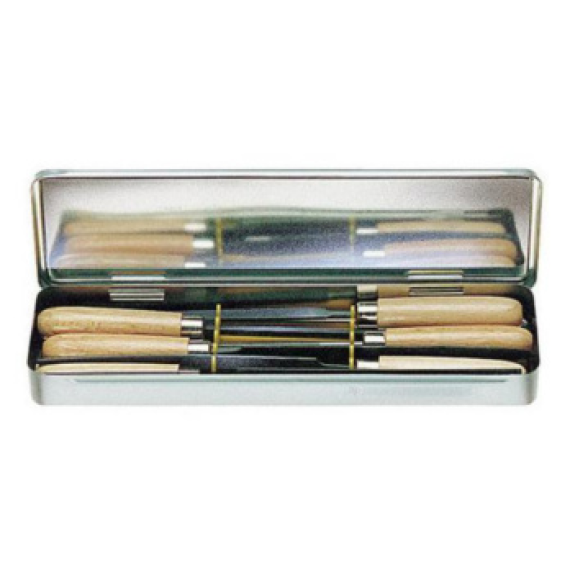 Juego limas llaves ORION, 6 pzs., 100 mm, corte 2, mango madera, en estuche Juego limas llaves ORION, 6 pzs., 100 mm, corte 2, mango madera, en estuche-Leer más
