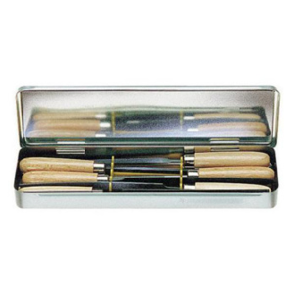 Juego limas llaves ORION, 6 pzs., 100 mm, corte 2, mango madera, en estuche-Leer más