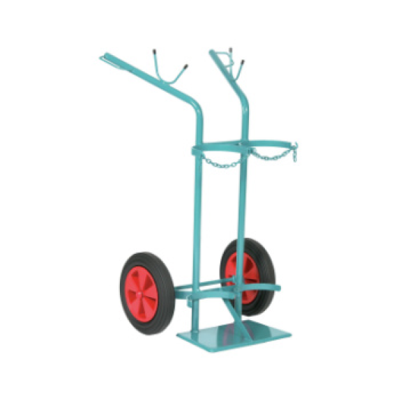 Carrello in acciaio per 2 bombole da 50 litri-Leggi tutto