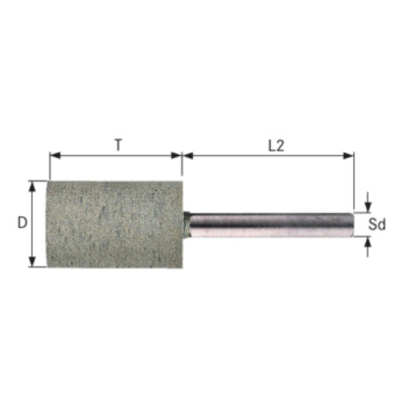 Punta Cilin. Polyflex Pferd, 15x30 mm, Diám. Varont. 6 mm, aussi. Gr. 80, lig. Pur-Beschreibung lesen