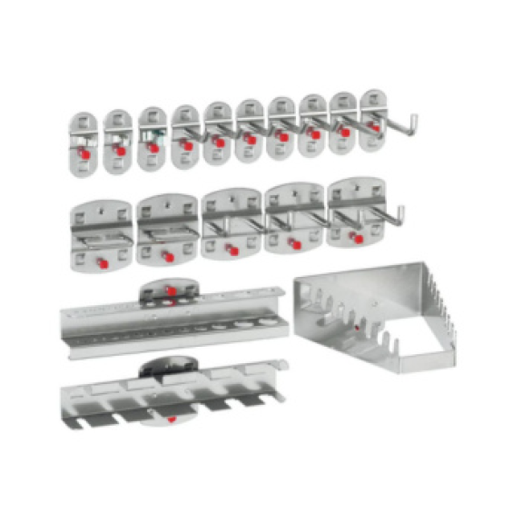 Assortiment de porte-outils Kappes RasterPlan, 18 pièces, couleur aluminium-Leggi tutto