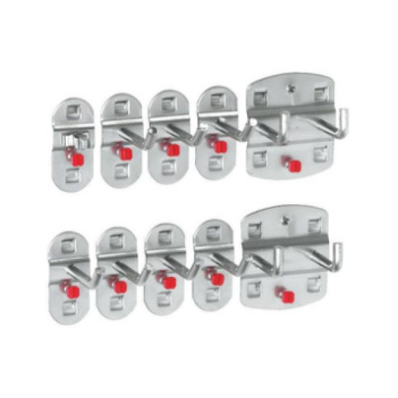 Surtido de ganchos RASTERPLAN 10 piezas color aluminio Surtido de ganchos RASTERPLAN 10 piezas color aluminio-Leer más