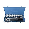 Set de llaves de dado ATORN 3/4", hexagonal, 16 piezas, en maletín metálico Set de llaves de dado ATORN 3/4", hexagonal, 16 piezas, en maletín metálico