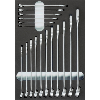 Inserto ORION equip. conj. llave comb. 17 un. dimn. AnxF 232x332x31mm negro/gri