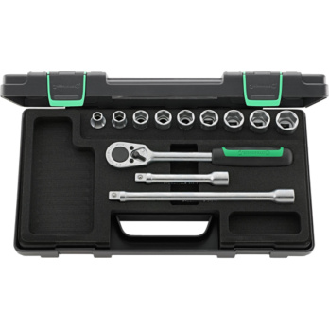 Llave de dado STAHLWILLE, 1/2", 15 piezas, hexagonal-Leer más