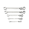 Juego de llaves comb. carraca ATORN, 5 pzas, 8/10/13/17/19 mm, articulada Juego de llaves comb. carraca ATORN, 5 pzas, 8/10/13/17/19 mm, articulada