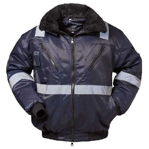 ROGNAN Pilotjacke mit streifen , Marine Gr.XXXXL-Beschreibung lesen