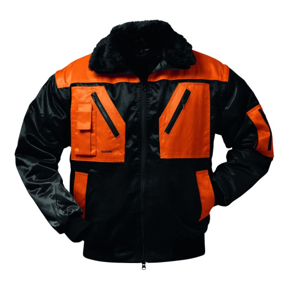 OSLO PILOT-JACKE Schwarz/Orange Ärmel abnehmbar  TEX-PRO Gr.M-Beschreibung lesen