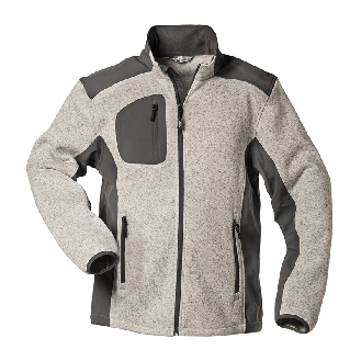 LINZ Strickfleece-Jacke, Hellgrau / Grau 23371_2  Gr.L-Beschreibung lesen