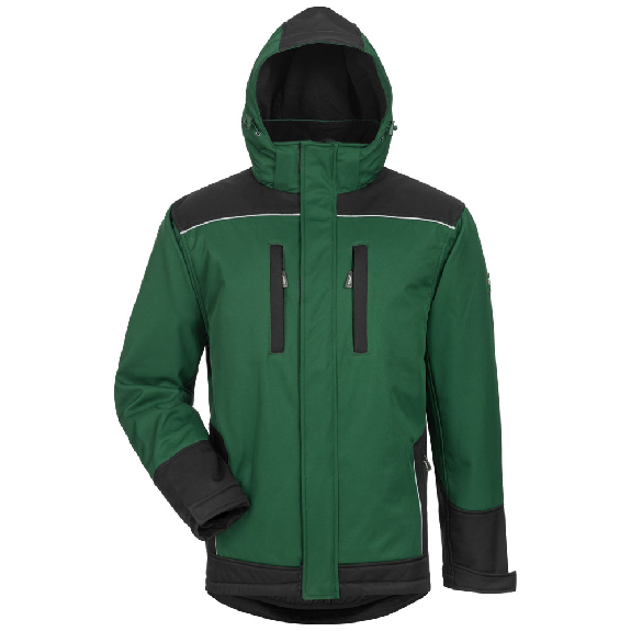 ARGOS WINTER-SOFTSHELLJACKE MIT KAPUZE GRÜN / SCHWARZ 20041_3  Gr.XL-Beschreibung lesen