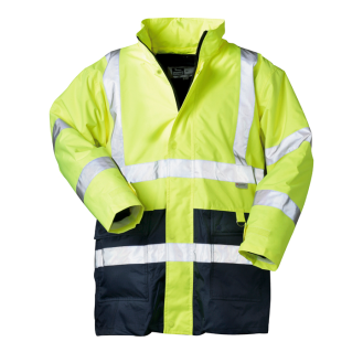 SEBASTIAN, 2-in-1 Warnschutz-Parka, EN 471/3, EN 343/3, EN 340, Gelb, Gr.L-Beschreibung lesen