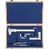 Juego de instrumentos de medición de 6 piezas ATORN en estuche de madera Juego de instrumentos de medición de 6 piezas ATORN en estuche de madera