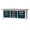 Banco trabj. HK, s. L, LxFxAlt 2000 x 750 x 840 mm, 5 caj., 2 pt., RAL 7035/701