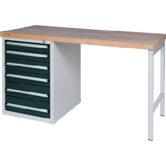 Banco de trabajo HK WGS 6 1500 mm RAL 7035/7016 extensión parcial-Leer más