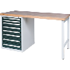 Banco de trabajo HK WGS 8 2000mm RAL 7035/7016 extensión completa