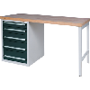 Banco de trabajo HK WGS 5 2000mm RAL 7035/7016 extensión completa