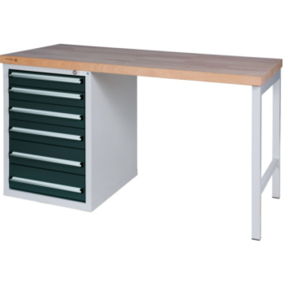 Banco de trabajo HK WGS 6 1500 mm RAL 7035/7016 extensión completa-Leer más