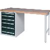 Banco de trabajo HK WGS 6 1500 mm RAL 7035/7016 extensión completa
