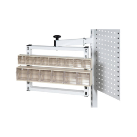 Barra suspens. HK 600 mm 9 conten. inclinab., 115x600x95 mm, RAL 7035 gris lum. Barra suspens. HK 600 mm 9 conten. inclinab., 115x600x95 mm, RAL 7035 gris lum.-Leer más
