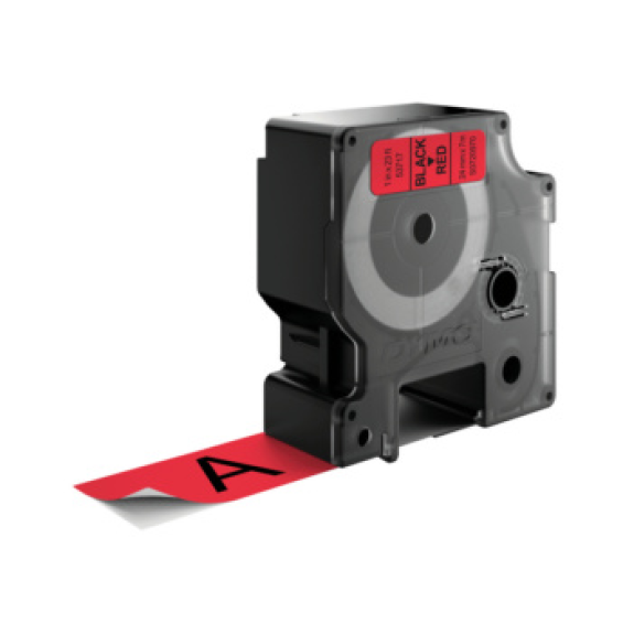 Cinta de etiquetado DYMO 24 mm x 7 m, negro sobre rojo Cinta de etiquetado DYMO 24 mm x 7 m, negro sobre rojo-Leer más