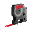 Schriftband 45017 schwarz/rot 12mmx7m