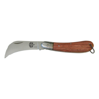 Cuchilla para correa, 185 mm, plegable, con empuñadura de madera-Leer más