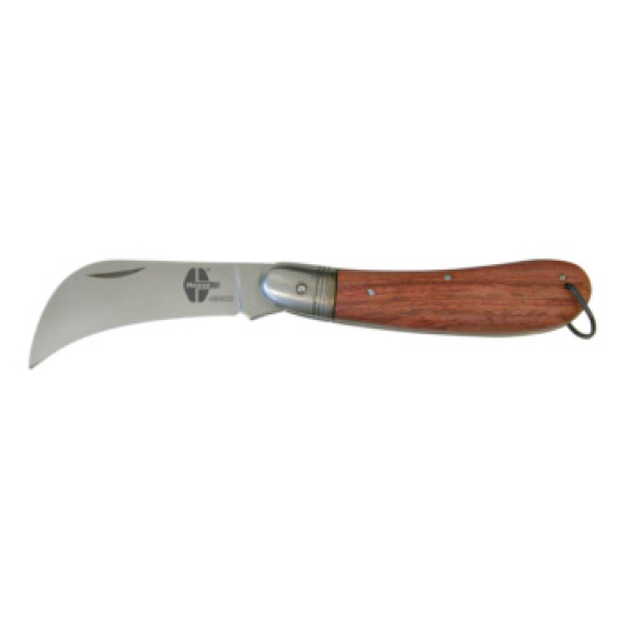 Cuchilla para correa, 185 mm, plegable, con empuñadura de madera Cuchilla para correa, 185 mm, plegable, con empuñadura de madera-Leer más