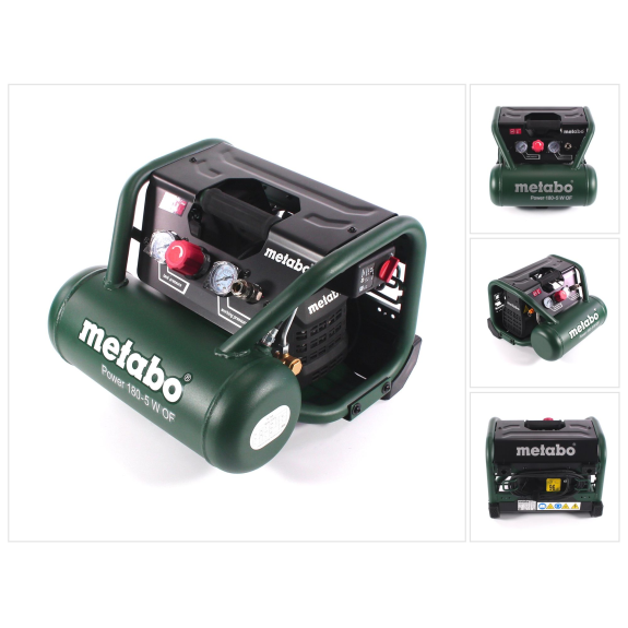Compresor METABO Power 180-5 W O, potencia de aspiración de 160 l/min Compresor METABO Power 180-5 W O, potencia de aspiración de 160 l/min-Leer más