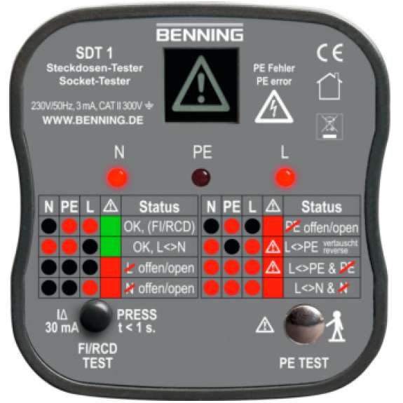 comprobador de enchufes BENNING SDT 1-Leer más