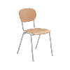 Silla apilable, altura 475 mm, asiento y respaldo RAL 7021 gris negruzco Silla apilable, altura 475 mm, asiento y respaldo RAL 7021 gris negruzco