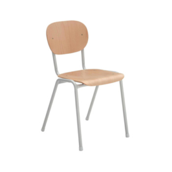 Silla apilable, altura 475 mm, asiento y respaldo RAL 7021 gris negruzco Silla apilable, altura 475 mm, asiento y respaldo RAL 7021 gris negruzco-Leer más