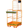 jaula de seguridad 1040x835x1900 mm, pintada de color naranja RAL 2000