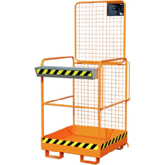 jaula de seguridad 1040x835x1900 mm, pintada de color naranja RAL 2000-Leer más