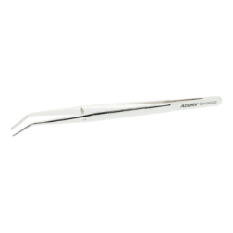 Pinzas ATORN niqueladas, 155 mm, puntas curvas con pasador-Leer más