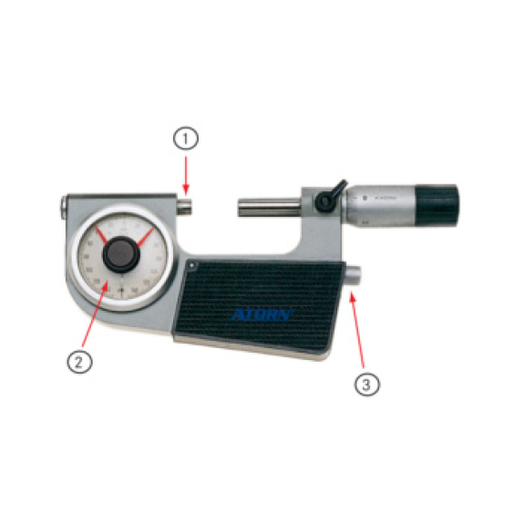 Micrometro comparatore di precisione ATORN 25-50mm 0.001mm DIN 863-Leggi tutto