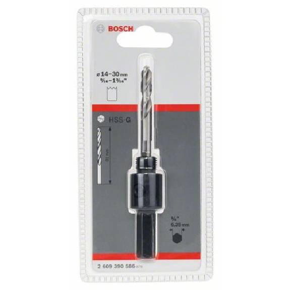 Sechskantadapter, 1/2"-20 UNF, 14 - 30 mm, SW 1/4" Sechskantadapter, 1/2"-20 UNF, 14 - 30 mm, SW 1/4"-Beschreibung lesen