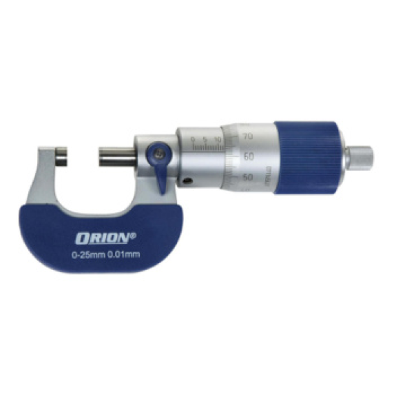Micrómetro ORION 25-50 mm interv. escala 0,01 mm, paso husillo 1 mm, en estuche-Leer más