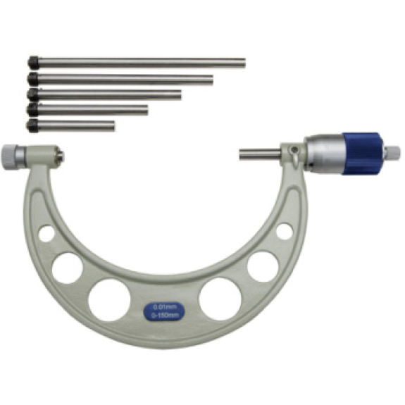 Micrómetro ORION 0-150 mm, escala 0,01 mm con piezas de yunque intercambiables Micrómetro ORION 0-150 mm, escala 0,01 mm con piezas de yunque intercambiables-Leer más