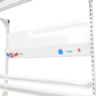 Regl. oblicua HK HV, L 1440 mm RAL7035 gris lum. (1 aire compr. 1x230V 1x400V)-Leer más