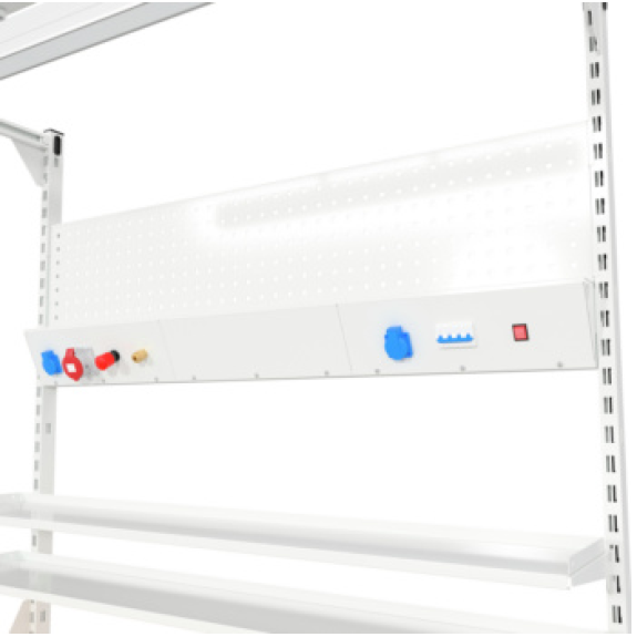 Regl. oblicua HK HV, L 1440 mm RAL7035 gris lum. (1 aire compr. 1x230V 1x400V)-Leer más