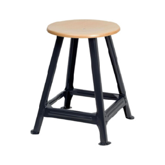 Taburete, 4 patas, altura del asiento 500 mm, RAL 7021-Leer más