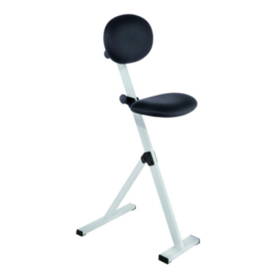 Tabouret de soutien Ergoplus, est. RAL 3020 Signaux rouges, couverture: glissé, noir-Leggi tutto